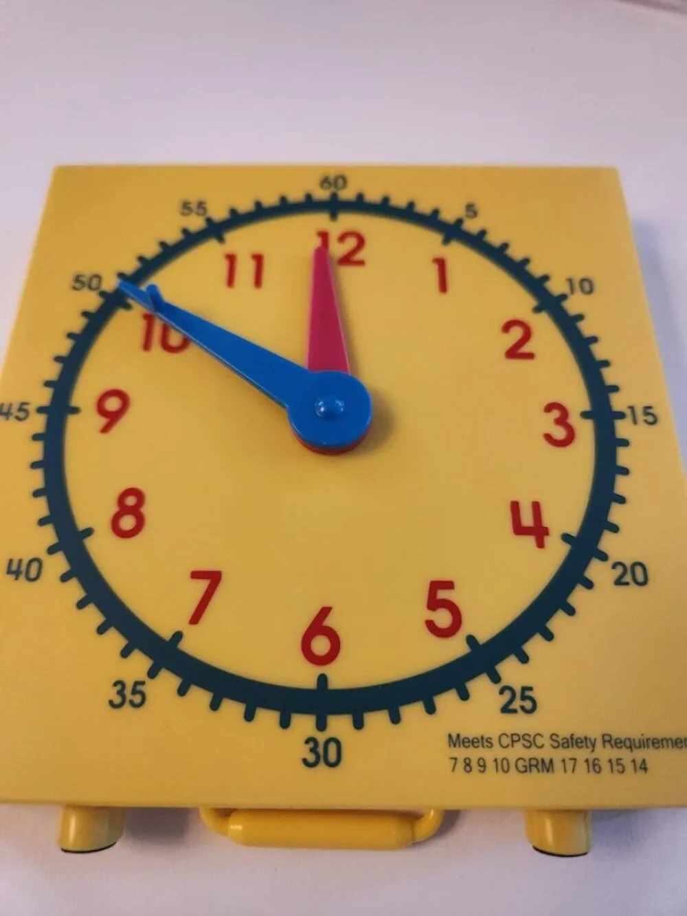 Clock Math Manipulative Teaching Time Plastic Educational Toy Analog Clock Learn